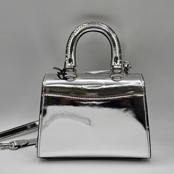 Coach Sammy Top Handle 21 In Silver Metallic - Picture 10 of 15